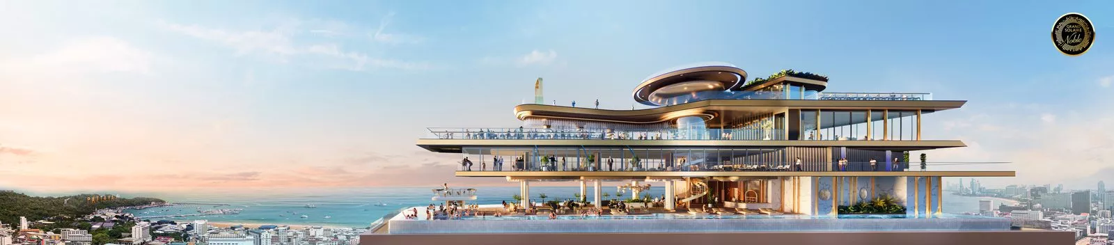 Außenansicht des Gebäudes, Grand Solaire Noble, Pattaya City — Sky Thai Property
