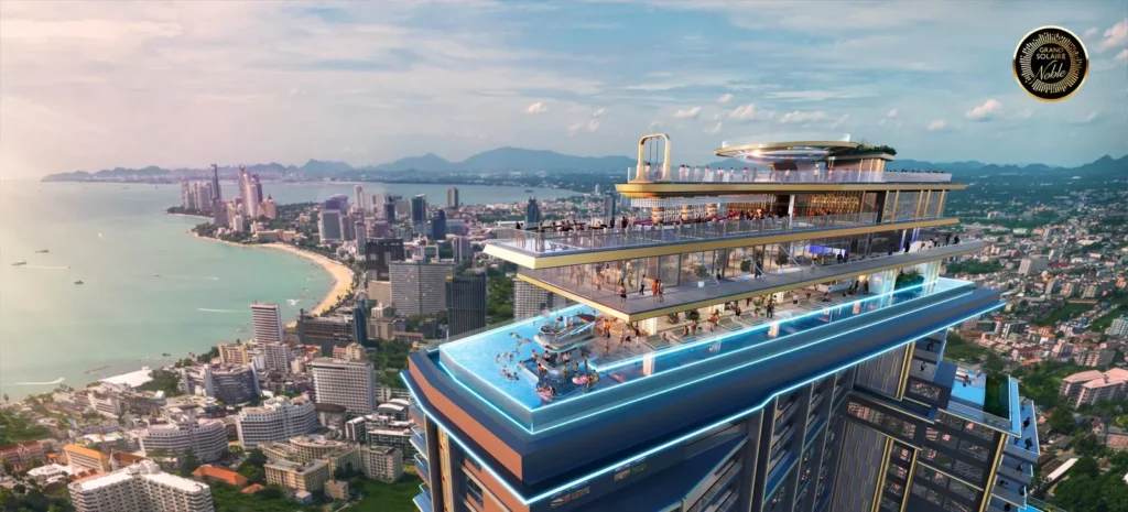 Projektbild — bei Sonnenuntergang, Grand Solaire Noble, Pattaya City — Sky Thai Property
