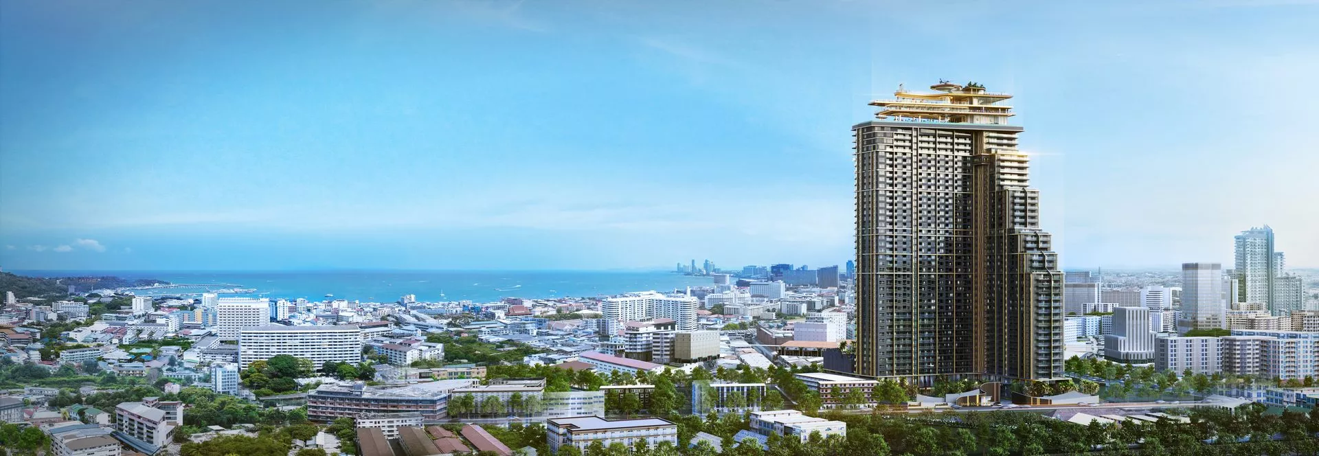 Außenansicht des Gebäudes, Grand Solaire Noble, Pattaya City — Sky Thai Property