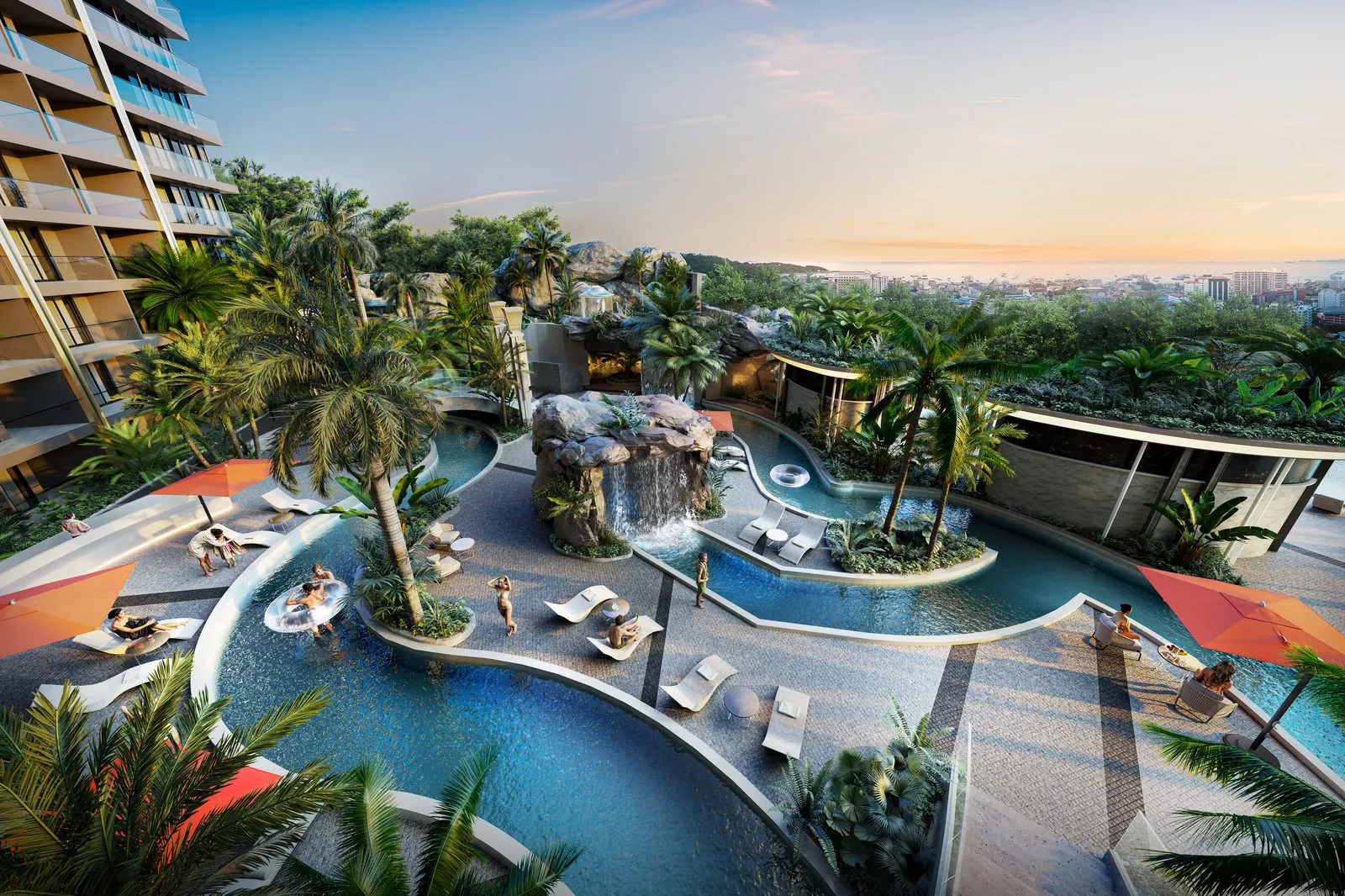 Außenansicht des Gebäudes, Grand Solaire Noble, Pattaya City — Sky Thai Property