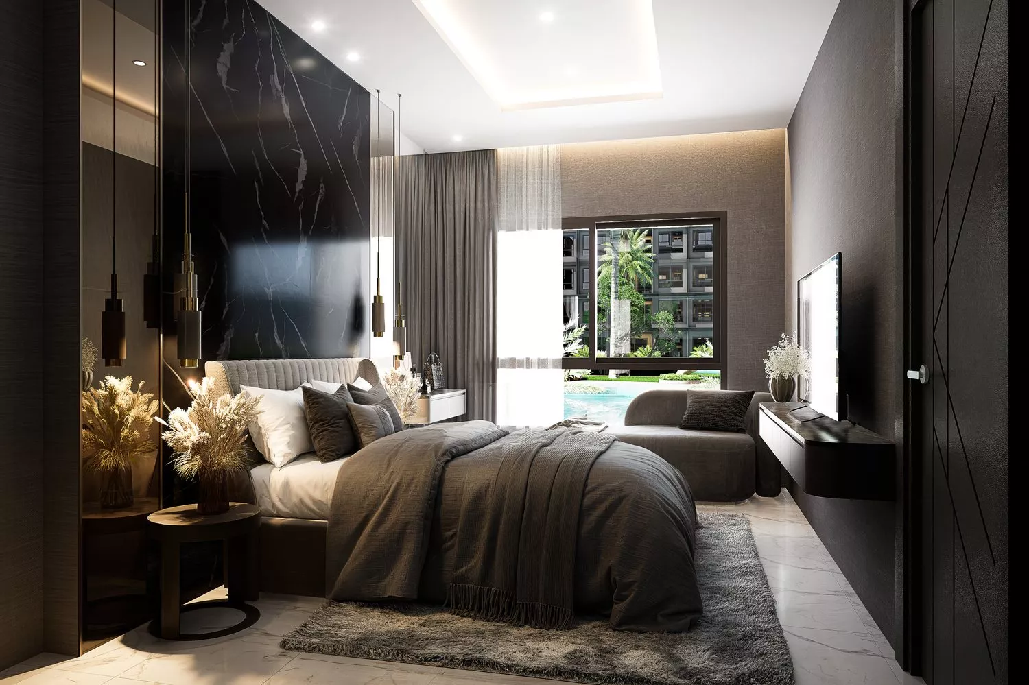 Innenansicht, 1-Schlafzimmer, Grand Solaire Noble, Pattaya City — Sky Thai Property