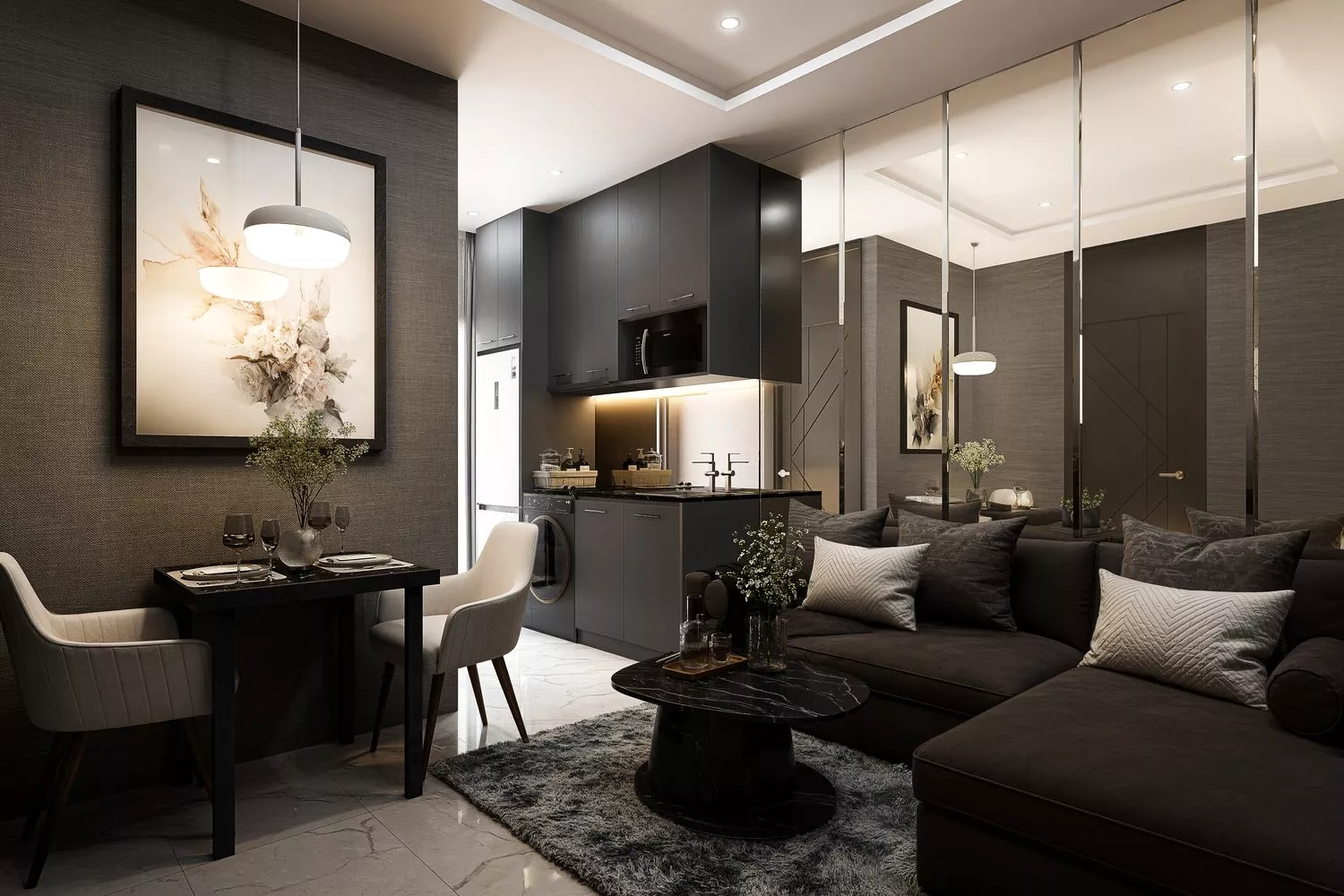 Innenansicht, 1-Schlafzimmer, Grand Solaire Noble, Pattaya City — Sky Thai Property
