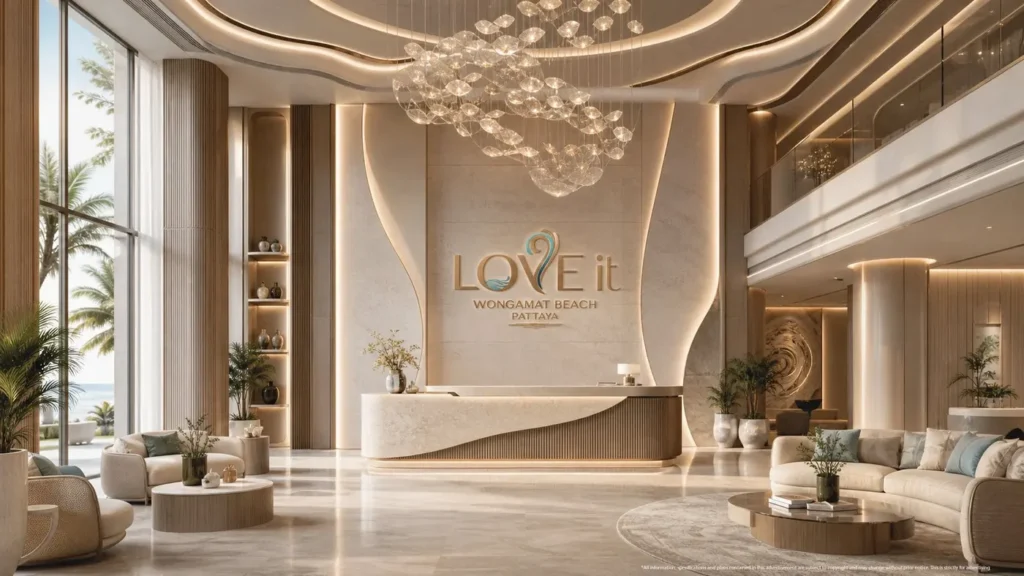 Lobbybereich, Love It Wongamat, Wongamat Beach, Pattaya — Sky Thai Property