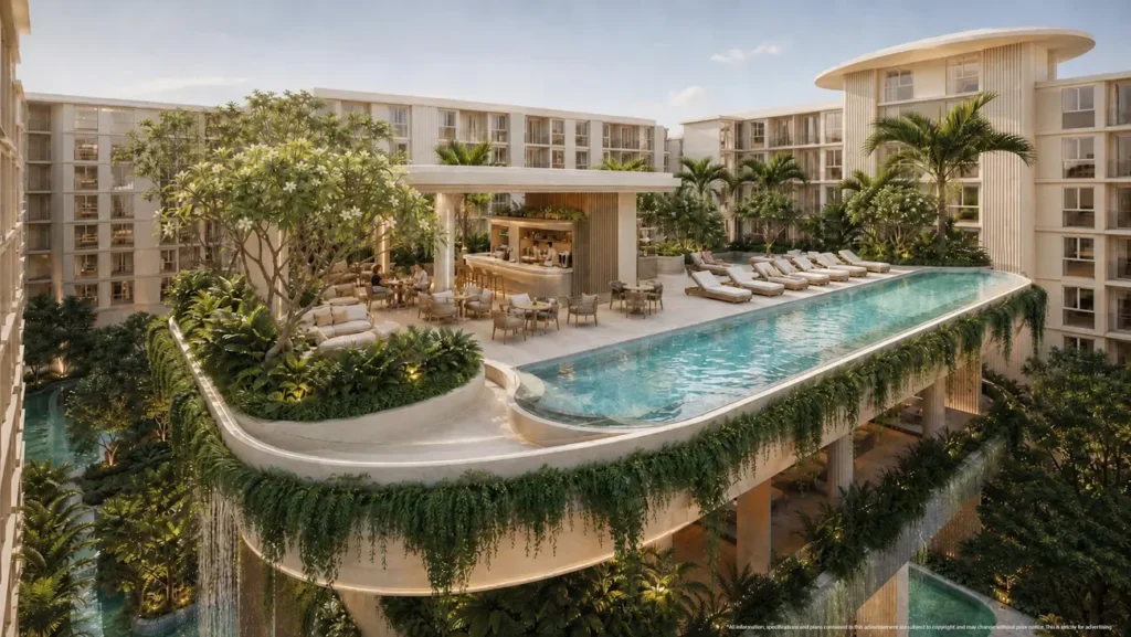 Poolanlage, Love It Wongamat, Wongamat Beach, Pattaya — Sky Thai Property